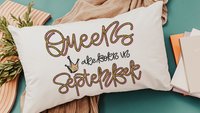 queens are born in September lumbar pillow for girls, September birthday gifts for her, college dorm pillows, fun throw pillows for bed