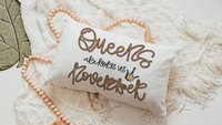 queens are born in November whimsical throw pillows for bed, quirky lumbar pillow for recliner, November birthday gifts for her, Scorpio