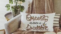 queens are born in December fun throw pillows for bed, cute lumbar pillow for living room, December birthday gifts for women, Sagittarius