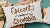 queens are born in December fun throw pillows for bed, cute lumbar pillow for living room, December birthday gifts for women, Sagittarius