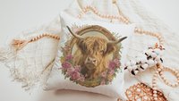 shaggy cow kitchen towels for Christmas gifts for neighbors, highland cow kitchen decor, floral cow gifts for cow lovers, secret Santa gifts