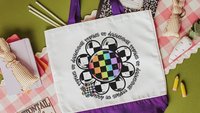 all oopsies no daisies rainbow checkered tote bag for school, funny nurse gifts for women, back to school gifts for teachers, whimsical tote