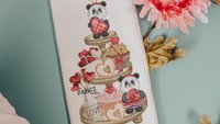 cute panda bear Valentines Day dish towel, home decor gift kitchen towels for Valentines panda hand towels for couples, Galentines Day gifts