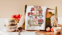 cute panda bear Valentines Day dish towel, home decor gift kitchen towels for Valentines panda hand towels for couples, Galentines Day gifts