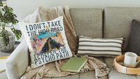 why take the high road sarcastic throw pillows for bed, I prefer the psychopath funny gifts for best friend, college dorm decor girl, snarky