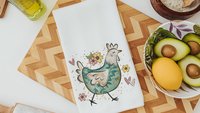 chicken mom floral throw pillow covers 18x18, cute chicken decor kitchen towels for gifts, Spring decor for home, crazy chicken lady gifts