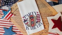 party in the USA 4th of July throw pillows for porch swing, American hot dog funny accent pillow covers 18x18, patriotic gifts for women