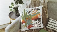 you yee’d your last haw southwestern throw pillow cover 18 x 18, sassy pillow for dorm, funny gifts for best friend, college dorm decor girl