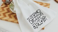 bad decisions quote sassy kitchen towel home decor, snarky gifts, divorce gift for her, bad decisions make good stories funny kitchen items