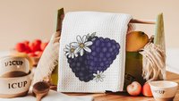 blackberry festival kitchen towels, fruit kitchen decor, blackberry gifts, summer kitchen accessories, cute hand towels bathroom set, powder