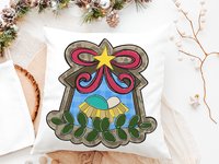baby Jesus in the manger nativity throw pillows for couch religious Christmas gifts for godmother, holiday hosting decor home decor gift