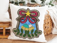 baby Jesus in the manger nativity throw pillows for couch religious Christmas gifts for godmother, holiday hosting decor home decor gift