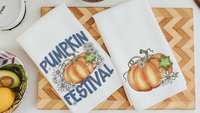 pumpkin festival fall kitchen towel for mom, gardening gifts for women, pumpkin kitchen decor, pumpkin patch autumn hand towels for bathroom