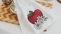 apple festival red apple kitchen towels for mom, apple kitchen decor, cute hand towels guest bath accessories, fall kitchen dish towels