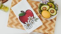 apple festival red apple kitchen towels for mom, apple kitchen decor, cute hand towels guest bath accessories, fall kitchen dish towels