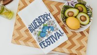 blueberry festival blueberry kitchen towel for summer hand towels for bathroom, Maine blueberries fruit kitchen decor, Florida blueberry