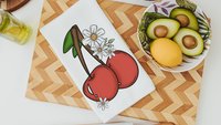 cherry festival fruit kitchen towels for summer hand towels for bathroom, cherry kitchen decor, Michigan gifts for adults, trendy kitchen