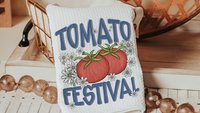 tomato festival tomato kitchen towels for mom, gardening gifts for women, tomato girl summer kitchen decor, cute hand towels guest bath