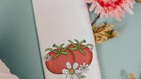 tomato festival tomato kitchen towels for mom, gardening gifts for women, tomato girl summer kitchen decor, cute hand towels guest bath
