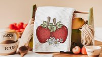 strawberry kitchen towel for mom, berry good time strawberry festival summer vibes fruit kitchen decor, cute hand towels for bathroom, best