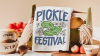 pickle festival pickle kitchen towels for mom, gardening gifts for women, pickle themed gifts, funny kitchen decor, cute hand towels guest