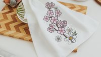 cherry blossom festival Sakura kitchen towels for summer hand towels for bathroom, Japanese aesthetic floral kitchen decor, Washington DC