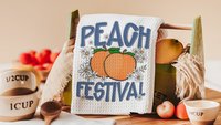 peach festival fruit kitchen towels for summer hand towels for bathroom, sweet as a peach kitchen decor, moving to Georgia gifts, Michigan