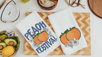 peach festival fruit kitchen towels for summer hand towels for bathroom, sweet as a peach kitchen decor, moving to Georgia gifts, Michigan