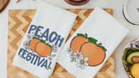 peach festival fruit kitchen towels for summer hand towels for bathroom, sweet as a peach kitchen decor, moving to Georgia gifts, Michigan