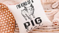 kind of a pig deal funny pig throw pillows for kids, encouraging classroom decor, whimsical pig gifts for girls, pig pillows for boys, farm