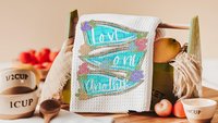 love one another scripture throw pillow for chair, John 13:34 Bible verse kitchen decor, Christian gifts for women home decor, faith kitchen