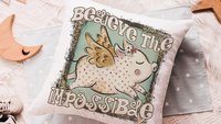 flying pig throw pillows for kids, believe the impossible inspirational gifts for girls, encouraging classroom decor, cute pig gifts for her
