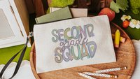 pre k squad pencil pouch with zipper, first day of preschool teacher supplies, preschooler gifts for kids, back to school gifts for girls