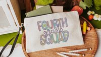 pre k squad pencil pouch with zipper, first day of preschool teacher supplies, preschooler gifts for kids, back to school gifts for girls