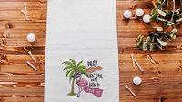 born to stand out flamingo golf towel with hook, cute golf bag accessories for her, golfer bff gifts for women, golf ball towel with grommet