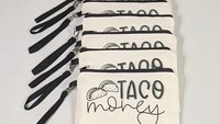 taco money pouch, funny makeup bag for women, taco gifts for teachers, cosmetic bag for purse, taco lover gift, zipper pouch college student