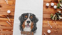 personalized Bernese Mountain dog golf towel dog memorial gift for women, Bernese dog golf gifts for ladies for golf bags, dog lover