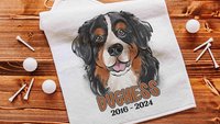 personalized Bernese Mountain dog golf towel dog memorial gift for women, Bernese dog golf gifts for ladies for golf bags, dog lover