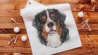 Bernese mountain dog golf towel Christmas gifts for golfers, golf stocking stuffers, golf bag towel dog lover gifts for adults, golfing gear