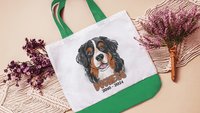 personalized Bernese Mountain dog tote bag with name, Berner mom dog memorial gift for women, remembrance gift for dog lover Christmas gifts