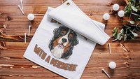 life is better with dogs golf towel Christmas gifts for golfers, golf stocking stuffers, Bernese mountain dog gift for him, golf bag towel