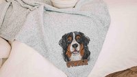 personalized bernese mountain dog blanket for dog lovers, berner mom dog mom gifts for women, bernese mountain dog gifts for her, cozy throw