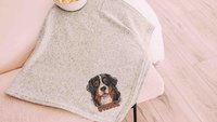 personalized bernese mountain dog blanket for dog lovers, berner mom dog mom gifts for women, bernese mountain dog gifts for her, cozy throw