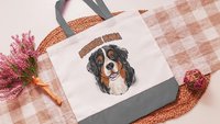 Berner mama tote bag for dog lover, Bernese mountain dog owner gifts for women, cute dog walking bag, Bernese dog mom gifts for her, best