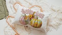 hello fall accent pillows for sofa, fall style gift, pink autumn decor, watercolor pumpkin fall decor best seller, fall host gift, sunflower