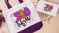 boo tiful trick or treat bag for girls, neon Halloween tote bag for teachers, boo basket stuffers for teenage girls, cute ghost makeup bag