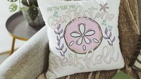 pretty sure my birthstone is a seashell funny throw pillows for pink bed, beachcomber finds, coastal gifts for college girls, lanai decor