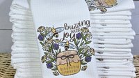 Psalm 118 this is the day Bible verse kitchen towels, Christian gifts for women sisters in Christ, honey bee kitchen decor, bumble bee gifts