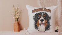 Bernese mama Berner throw pillows for couch, Bernese mountain dog gifts for women, Christmas gifts for dog lovers, dog mom decorative pillow