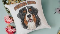 Bernese mama Berner throw pillows for couch, Bernese mountain dog gifts for women, Christmas gifts for dog lovers, dog mom decorative pillow